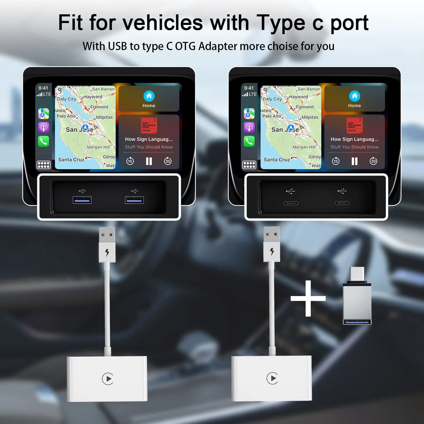 Wireless CarPlay Adapter For Android & Apple